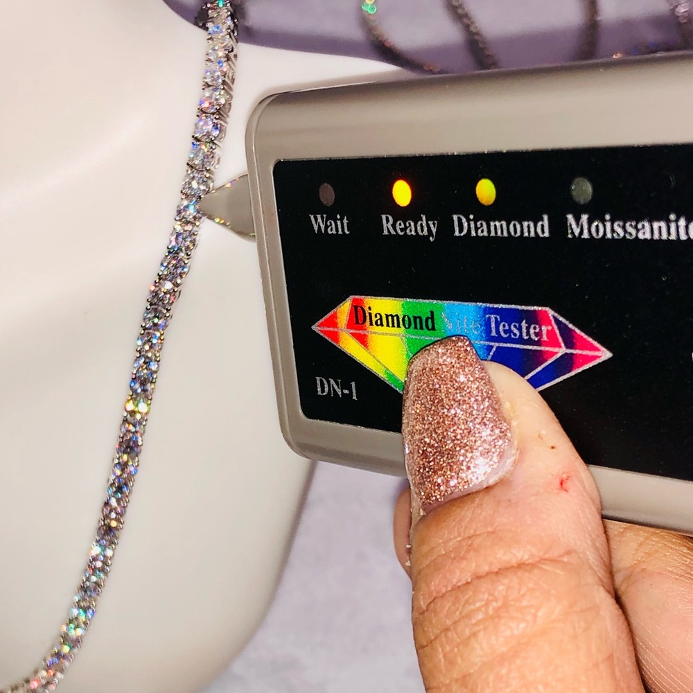 5.1mm VVS moissanite diamond tennis chain, 13ct GRA Certified, Pass Diamond test - Picture 3 of 7